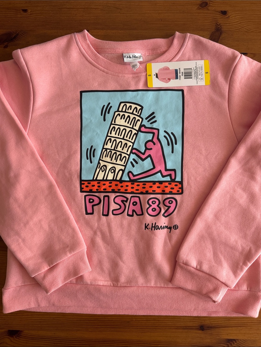 Keith Haring Pink “Pisa 89” Sweatshirt Pullover